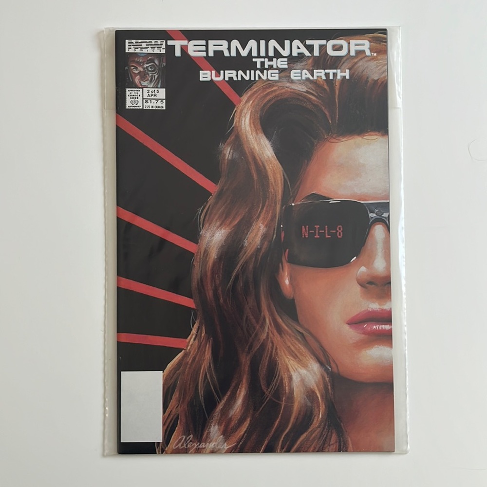 The Terminator #2 The Burning Earth Now Comics 1990 2nd Alex Ross Art Cover UC